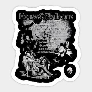 The Weekned House Of Balloons List Sticker